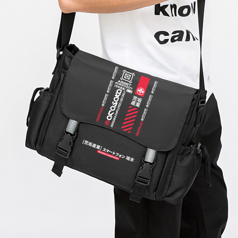 Cycling Commuter Backpack - กระเป๋าเป้สะพายข้างเดี่ยวสำหรับคอสเพลย์อนิเมะไซเบอร์พังค์ 2077 กระเป๋าเป้สำหรับปั่นจักรยานสำหรับผู้ชาย เหมาะสำหรับการเดินทางกลางแจ้ง