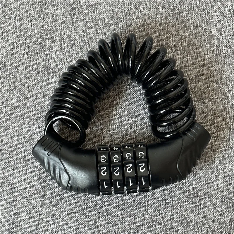 Chain Lock Combination - ล็อคสายกันขโมยหมวกกันน็อคคลาสสิกทนทานโซ่ล็อครหัสผ่าน4หลักแบบพกพาสำหรับรถจักรยานยนต์สกู๊ตเตอร์จักรยาน