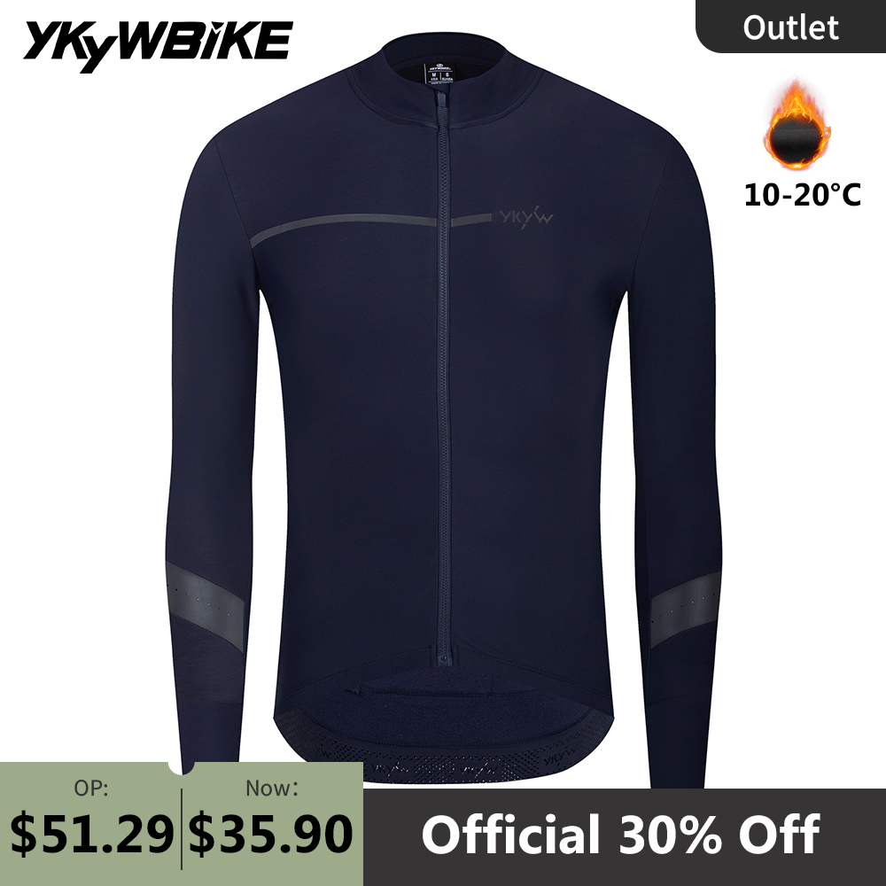 Cycling Commuter Jacket - เสื้อจักรยานฤดูหนาวสำหรับผู้ชาย YKYWBIKE เสื้อแจ็คเก็ตขนแกะบางนุ่ม ระบายอากาศได้ดี สำหรับปั่นจักรยานเสือภูเขาและจักรยานทั่วไป