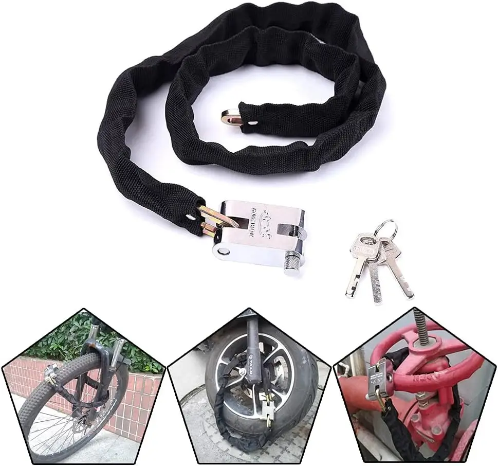 กุญแจล็อครถจักรยานยนต์แบบโซ่ 1 - Chain Lock Combination บทวิจารณ์และราคา