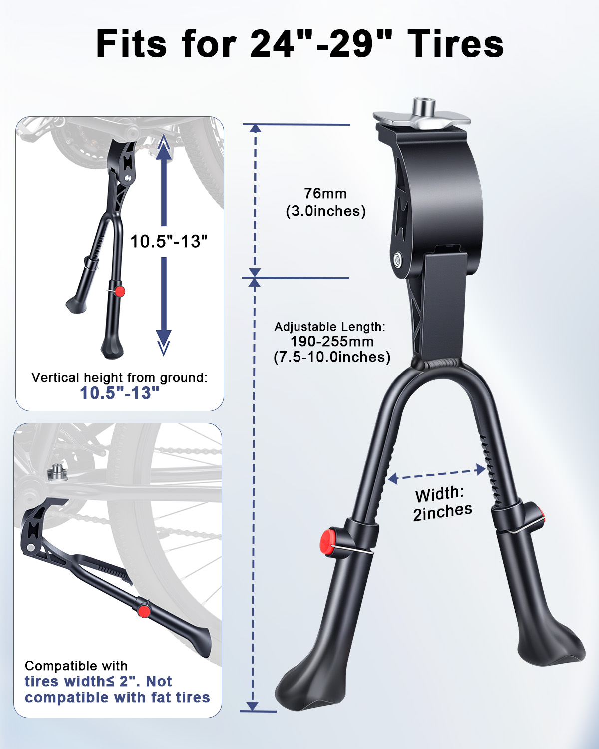 ขาตั้งจักรยานแบบปรับได้สองขา W - Cycling Zones บทวิจารณ์และราคา